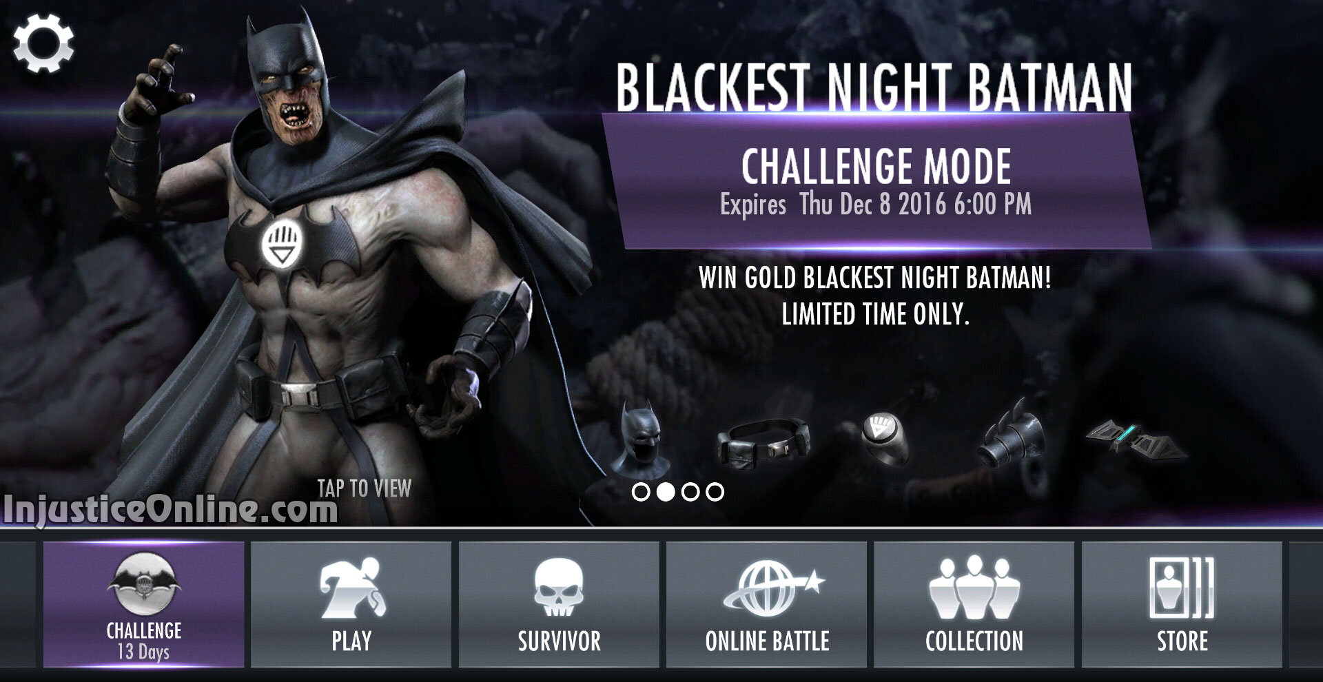 Blackest Night Batman Challenge For Injustice Mobile – InjusticeOnline