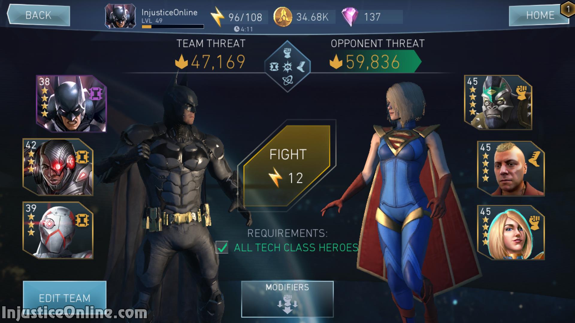 Injustice 2 Mobile Аккаунты Купить